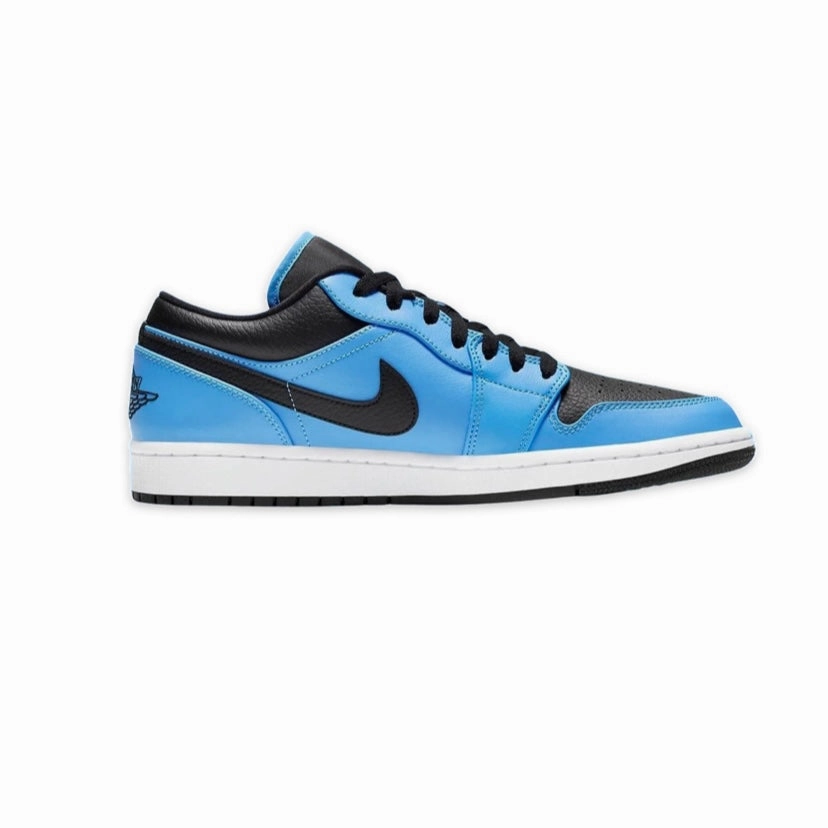 Air Jordan 1 Low University Blue Black Retro Sneakers