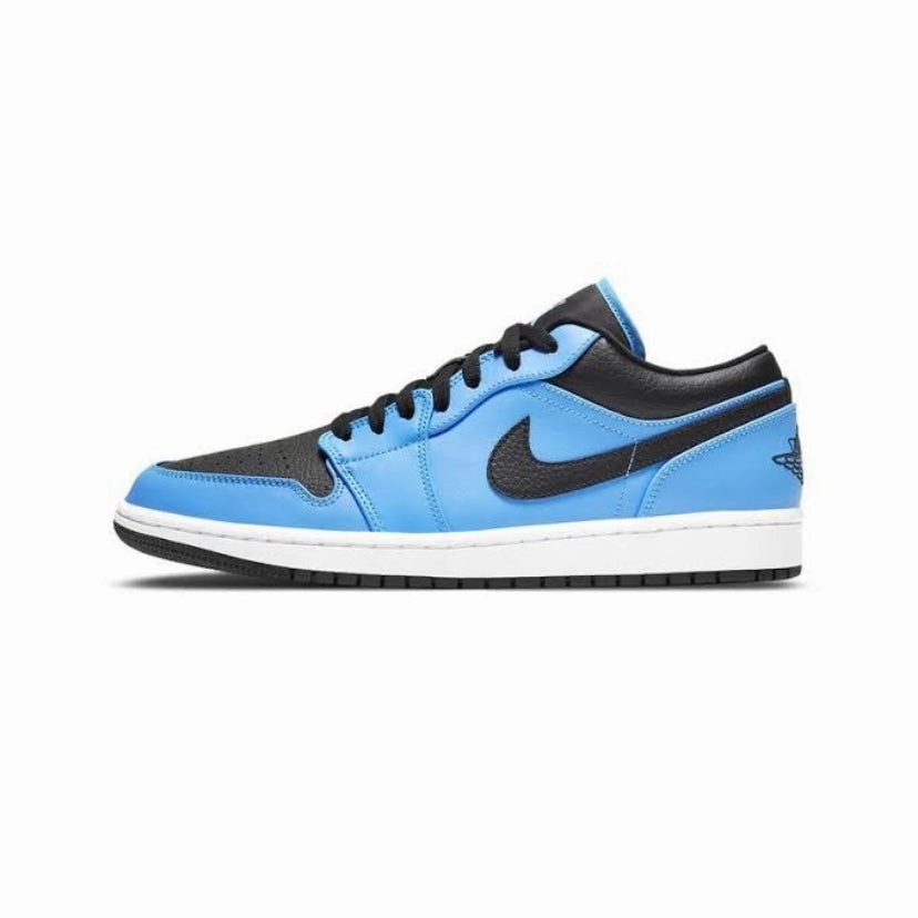 Air Jordan 1 Low University Blue Black Retro Sneakers
