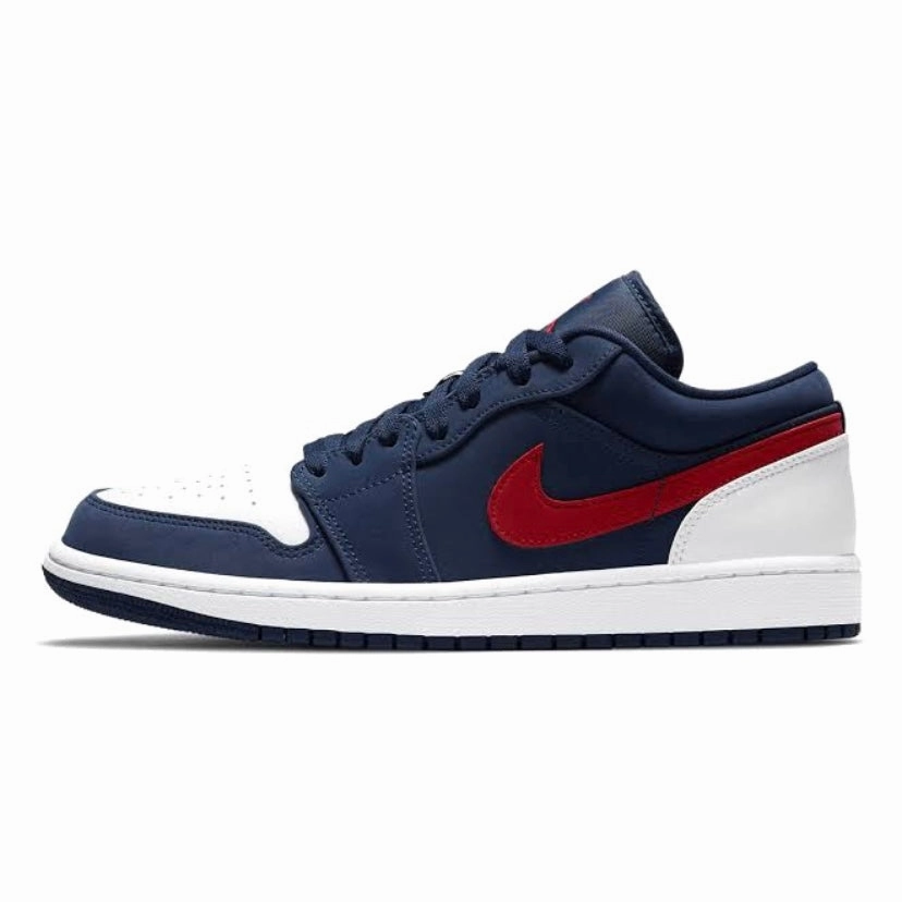 Air Jordan 1 Low USA Blue White Red Retro Sneakers