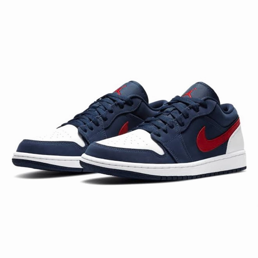Air Jordan 1 Low USA Blue White Red Air Jordan retro sneakers for street style