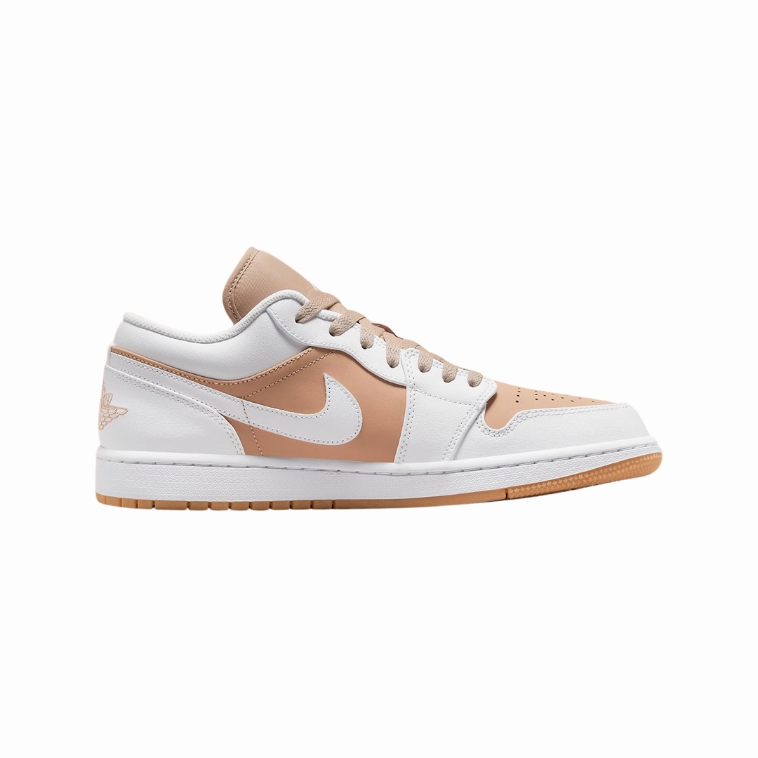 Air Jordan 1 Low White Hemp Gum Yellow Basketball Shoes
