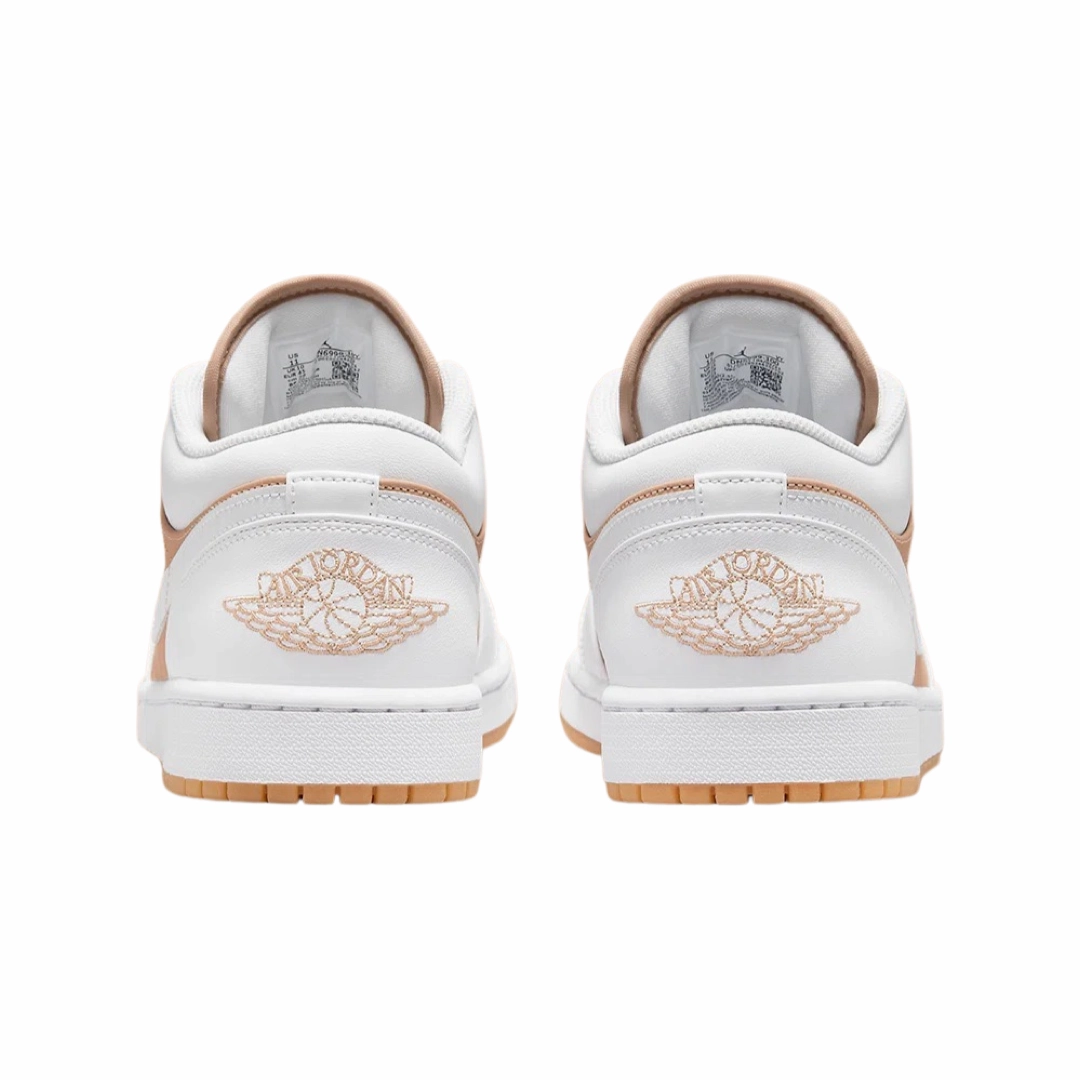 Air Jordan 1 Low White Hemp Gum Yellow Basketball Shoes