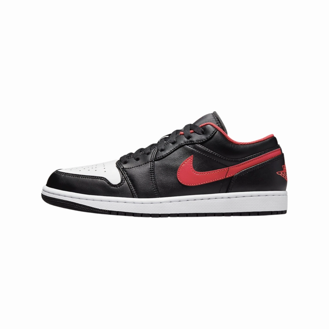 Air Jordan 1 Low White Toe Black Fire Red White Air Jordan basketball shoes with classic look