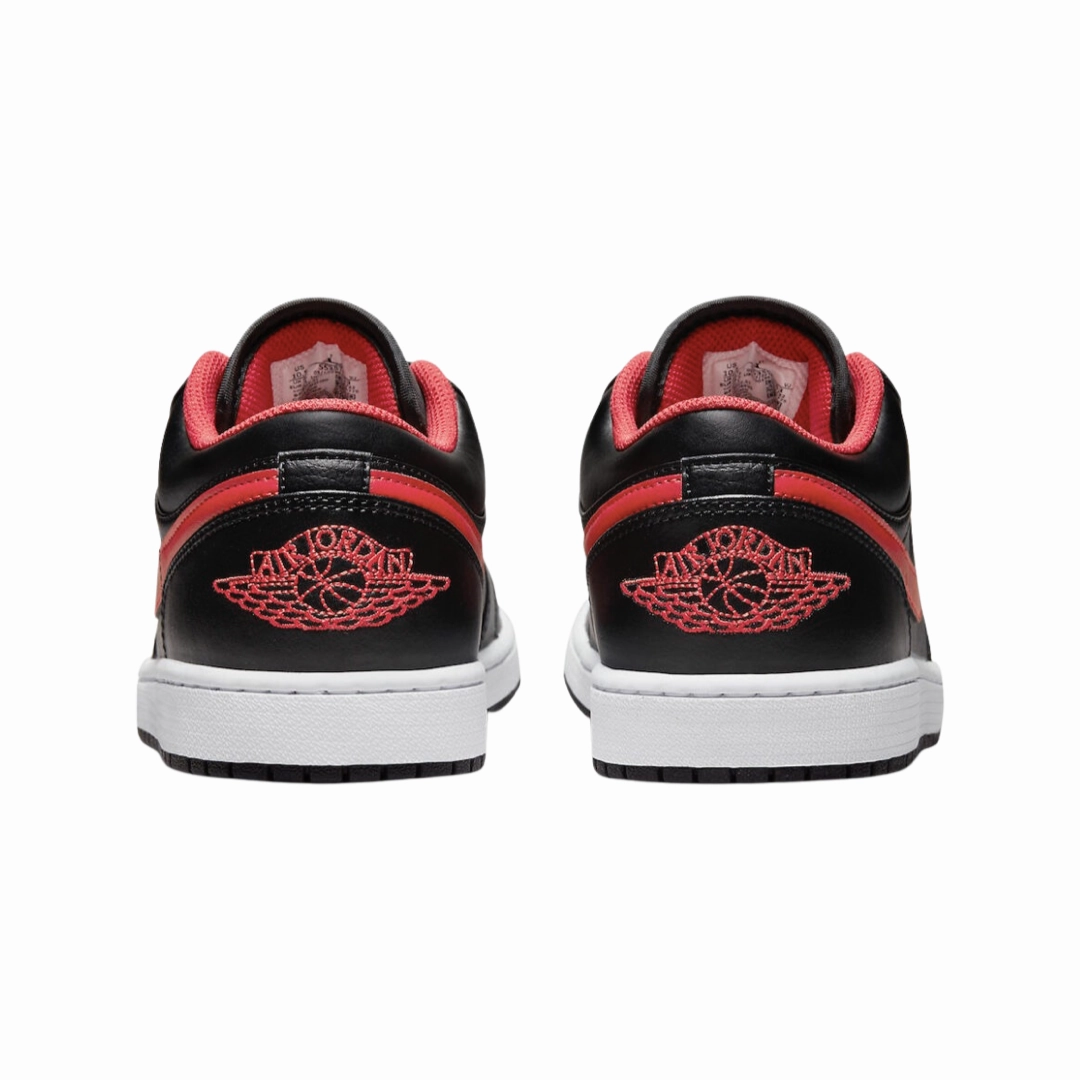Air Jordan 1 Low White Toe Black Fire Red White Basketball Shoes