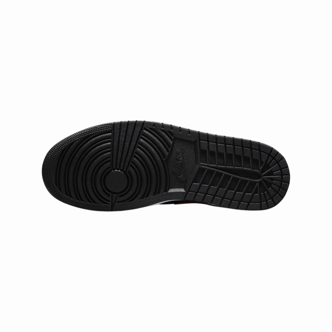 Air Jordan 1 Low White Toe Black Fire Red White Basketball Shoes