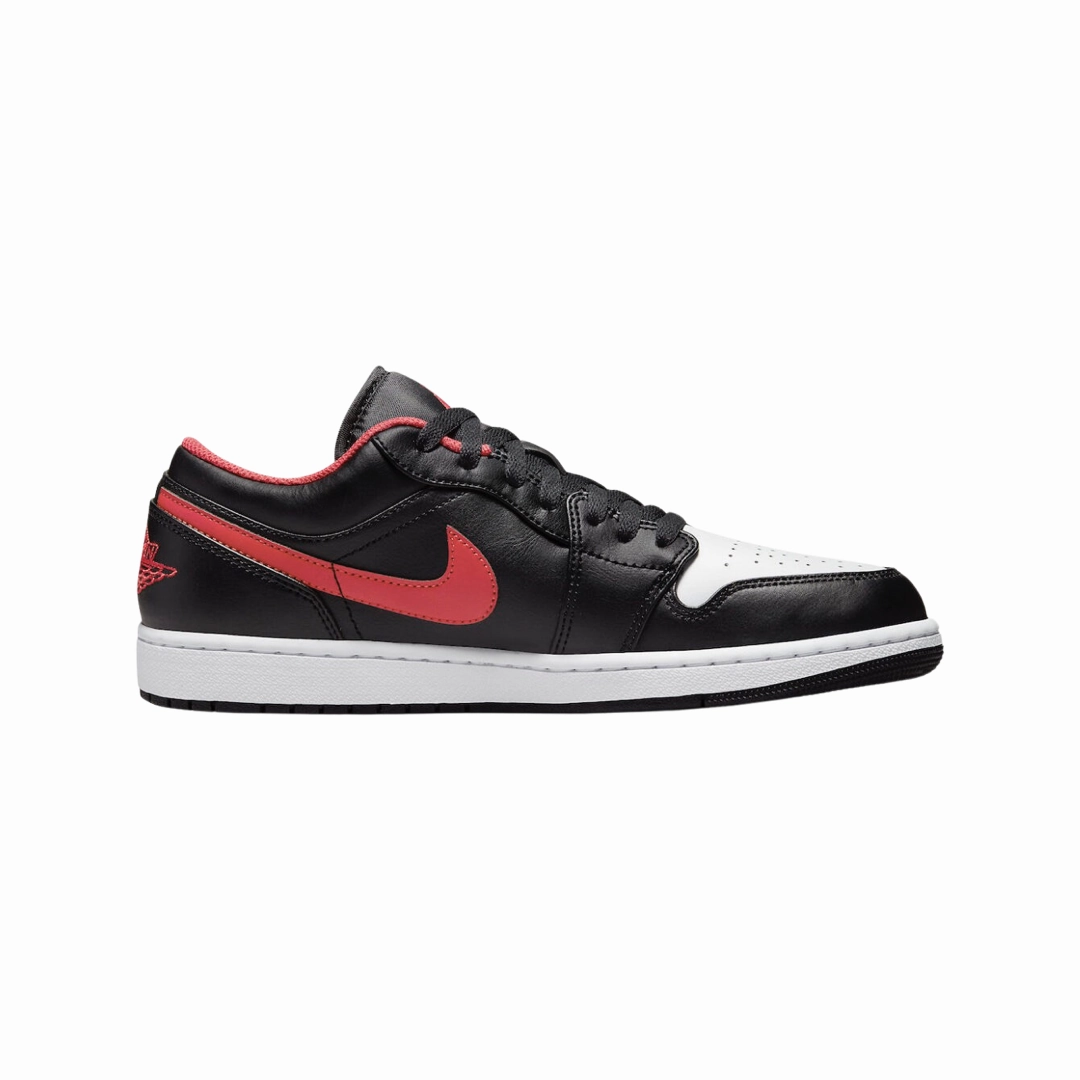 Air Jordan 1 Low White Toe Black Fire Red White Basketball Shoes