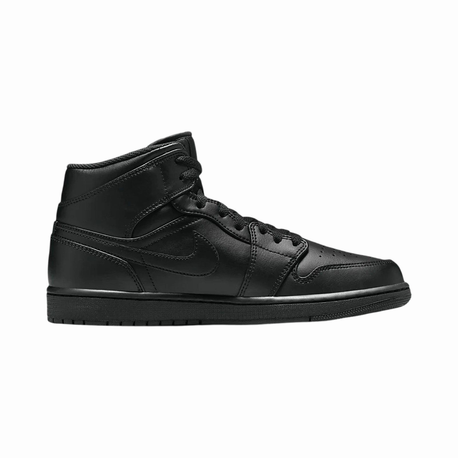 Air Jordan 1 Mid Black Black Black Basketball Shoes