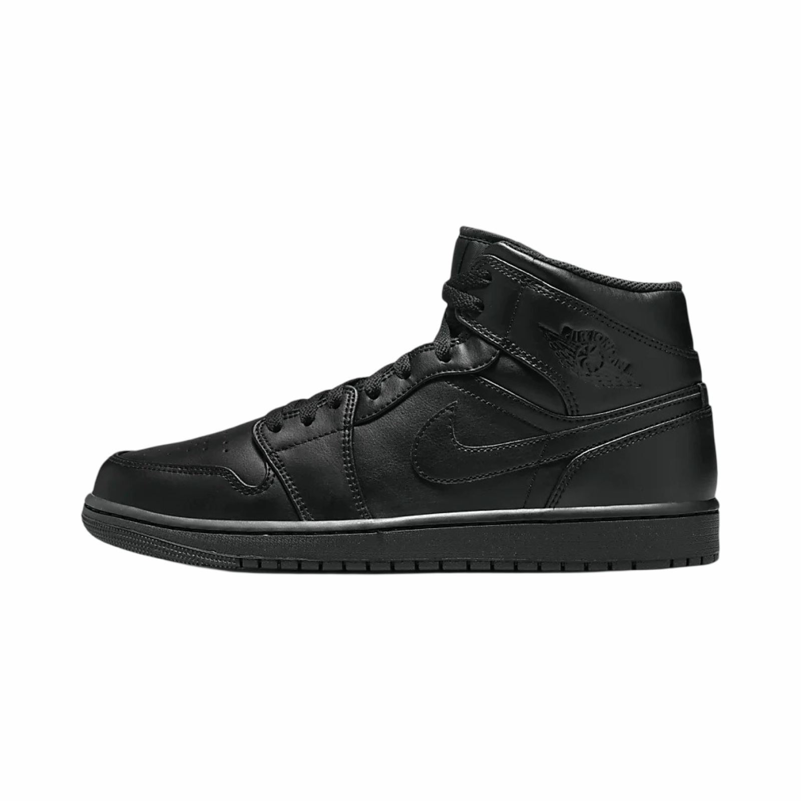 Air Jordan 1 Mid Black Black Black Air Jordan basketball shoes with classic look