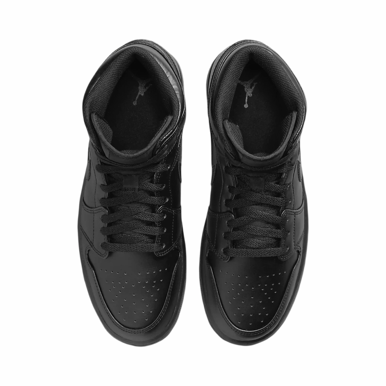 Air Jordan 1 Mid Black Black Black Basketball Shoes