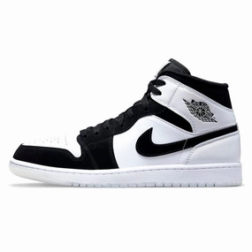 Air Jordan 1 Mid Diamond Black White Air Jordan basketball shoes with classic look
