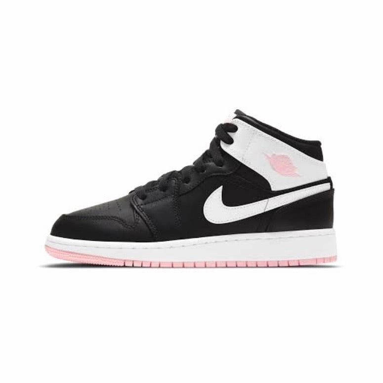 Air Jordan 1 Mid GS Arctic Pink Punch Black Air Jordan retro sneakers for street style