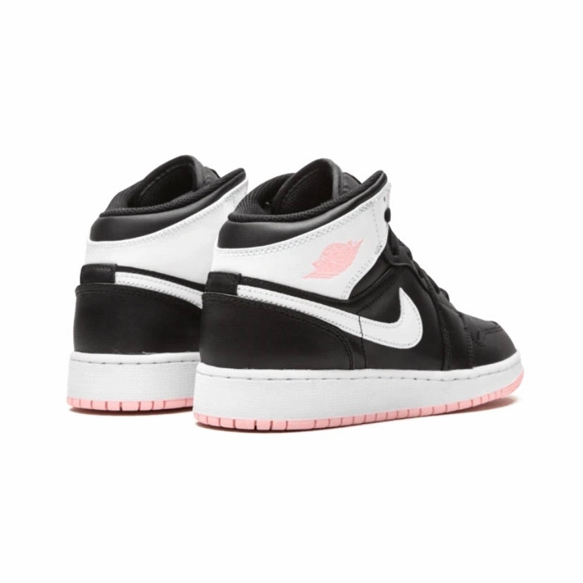 Air Jordan 1 Mid GS Arctic Pink Punch Black Retro Sneakers