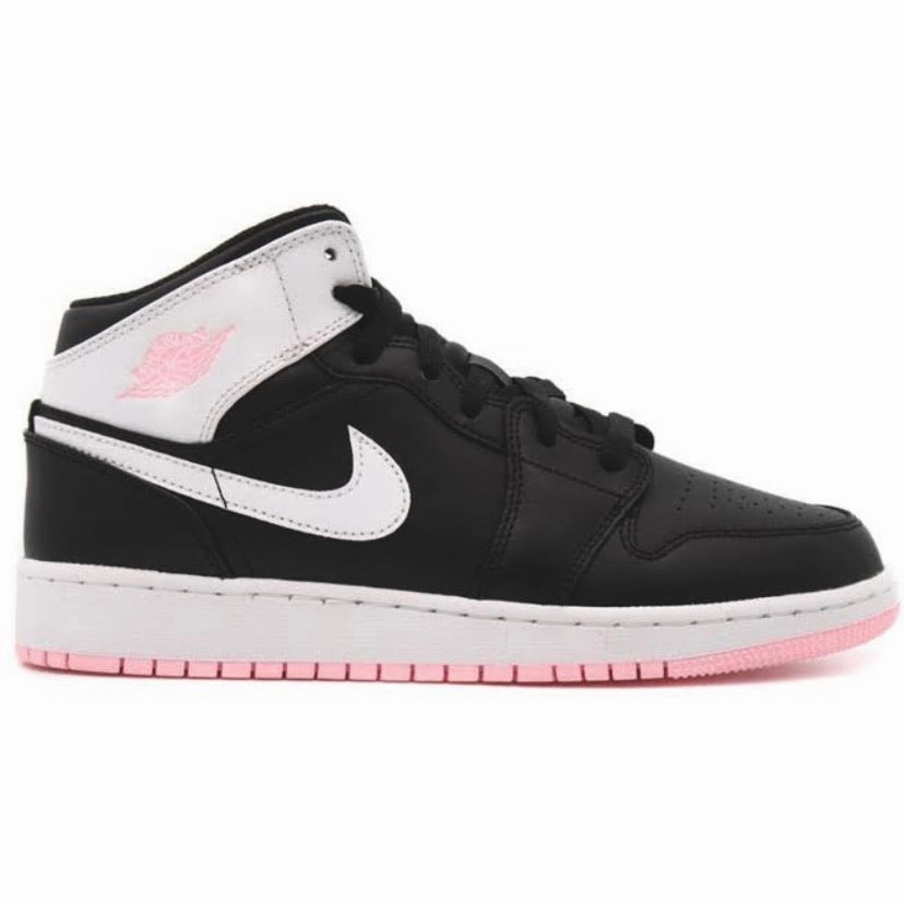 Air Jordan 1 Mid GS Arctic Pink Punch Black Retro Sneakers