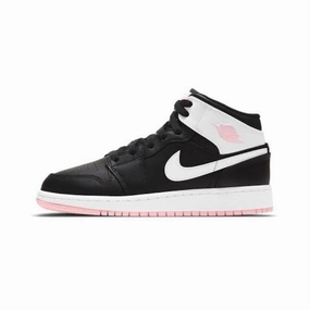 Air Jordan 1 Mid GS Arctic Pink Punch Black Air Jordan retro sneakers for street style
