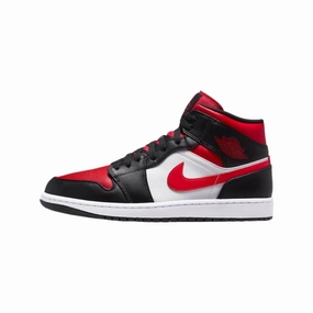 Air Jordan 1 Mid GS Black Fire Red Air Jordan basketball shoes with classic look