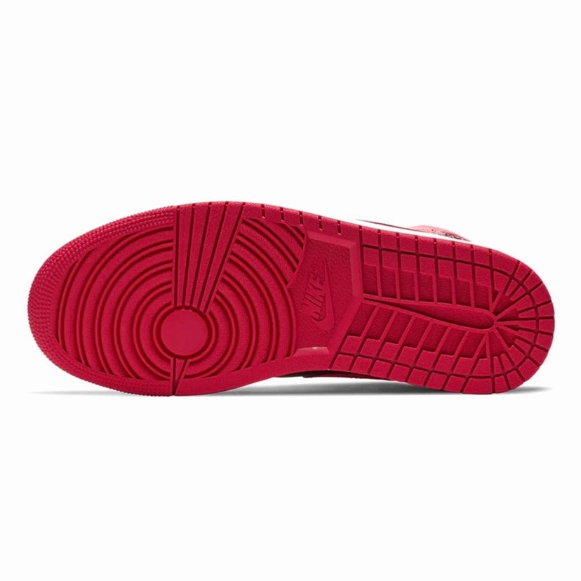 Air Jordan 1 Mid GS Bred Banned Black Gym Red 2020 Basketball Shoes
