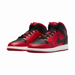 Air Jordan 1 Mid GS Gym Red 2.0 Air Jordan basketball shoes with classic look