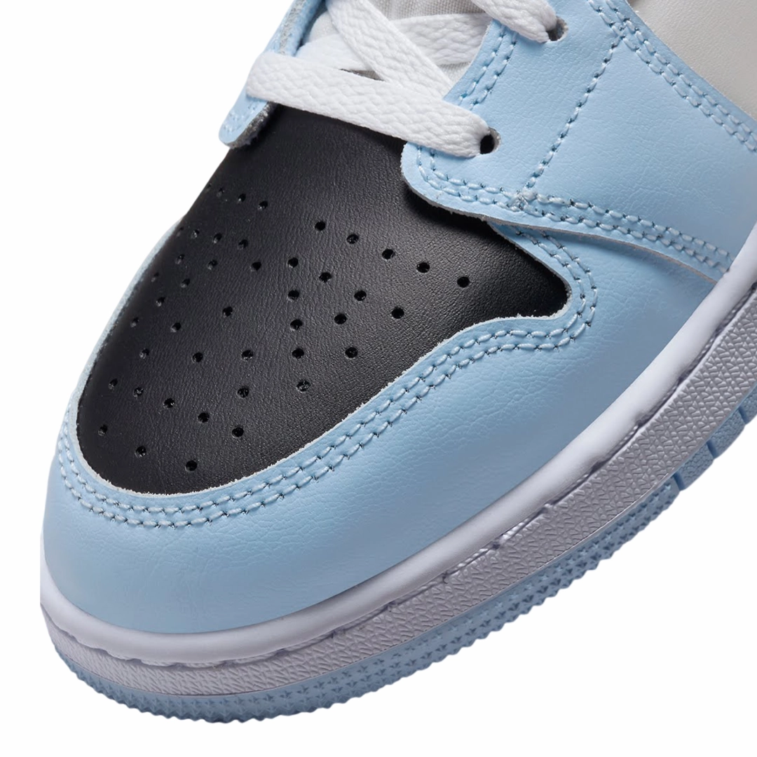 Air Jordan 1 Mid GS Ice Blue Black Sail White Basketball Shoes