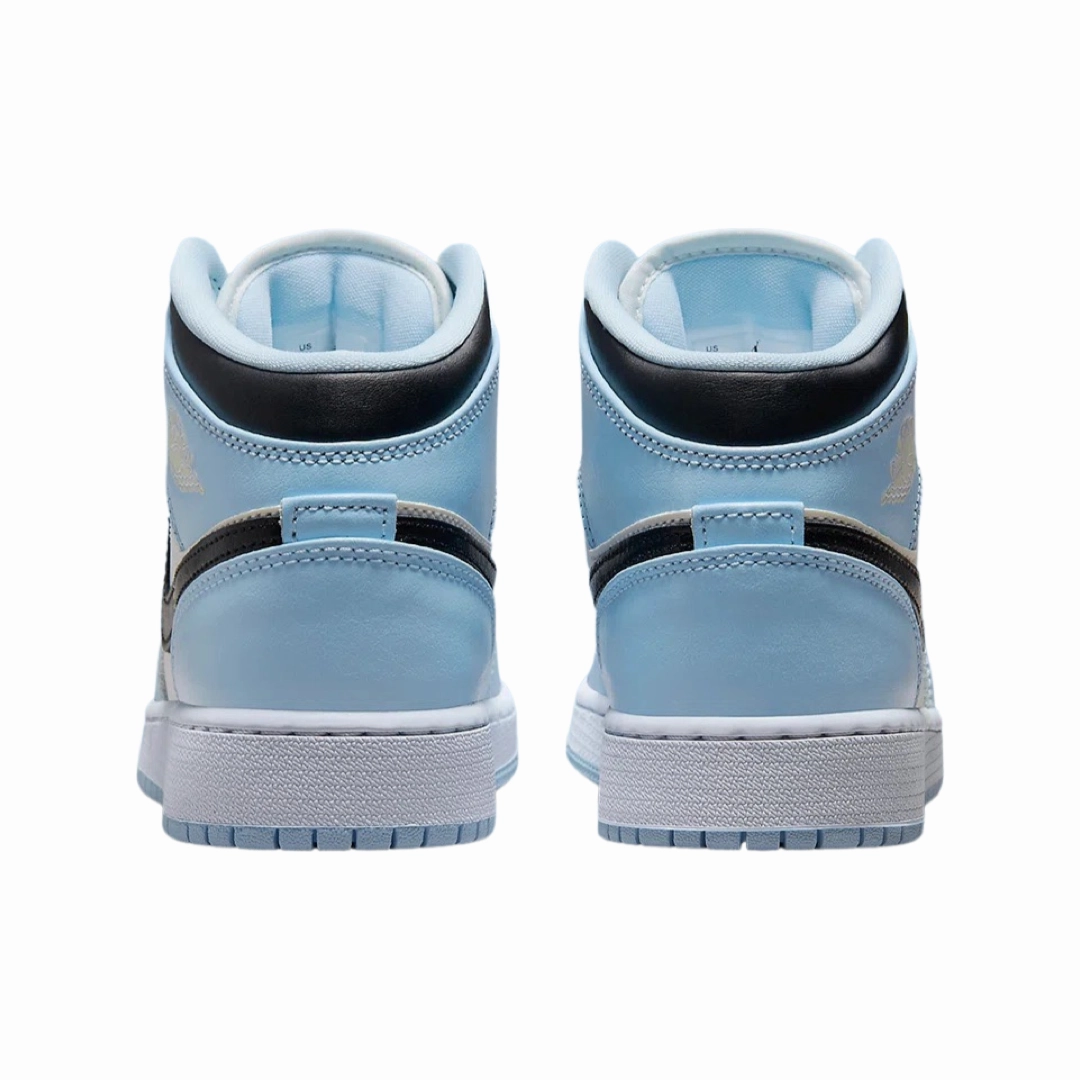 Air Jordan 1 Mid GS Ice Blue Black Sail White Basketball Shoes