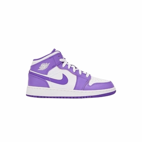 Air Jordan 1 Mid (GS) Purple Venom Air Jordan basketball shoes with classic look
