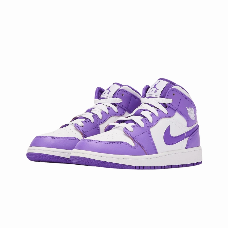 Air Jordan 1 Mid (GS) Purple Venom Basketball Shoes