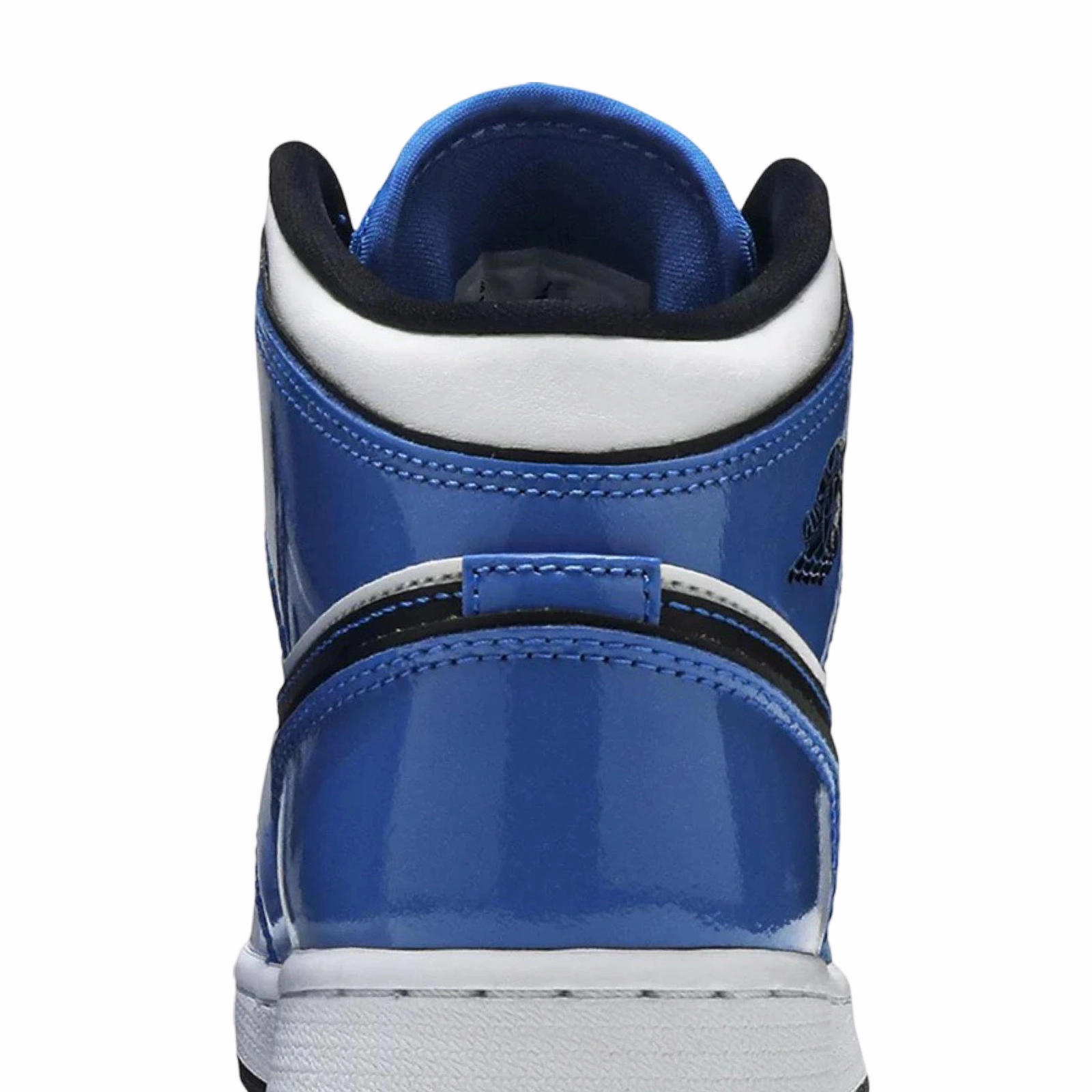 Air Jordan 1 Mid GS Signal Blue White Black Basketball Shoes
