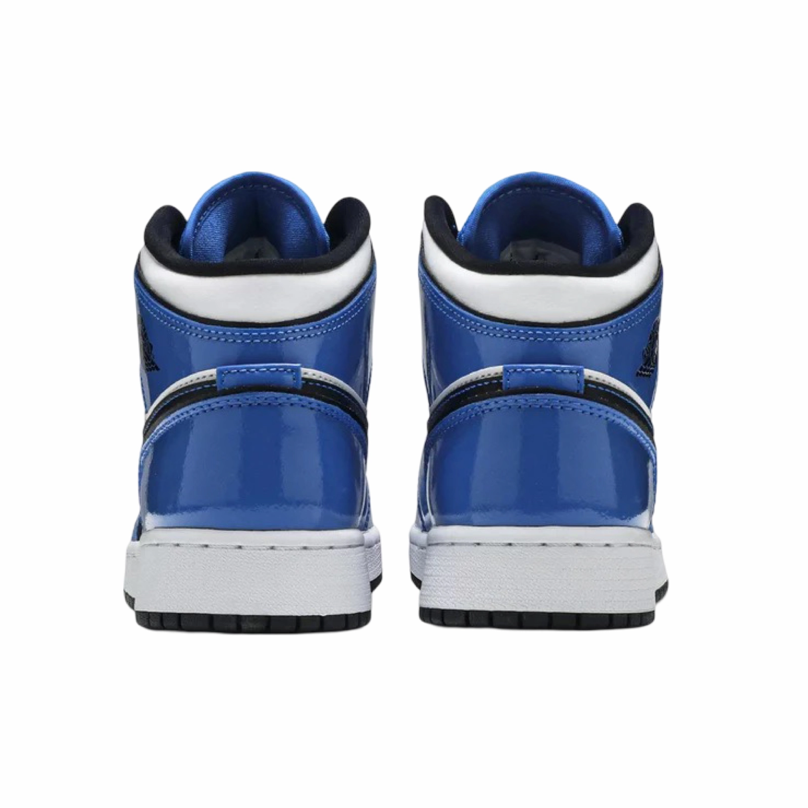 Air Jordan 1 Mid GS Signal Blue White Black Basketball Shoes