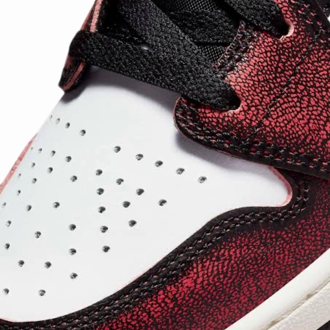 Air Jordan 1 Mid GS Wear Away Chicago Red White Black Basketball Shoes