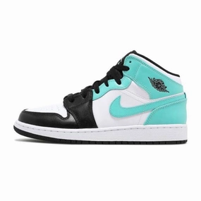 Air Jordan 1 Mid GS White Tropical Twist Black Air Jordan retro sneakers for street style