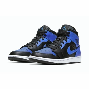 Air Jordan 1 Mid Hyper Royal Tumbled Leather Air Jordan retro sneakers for street style