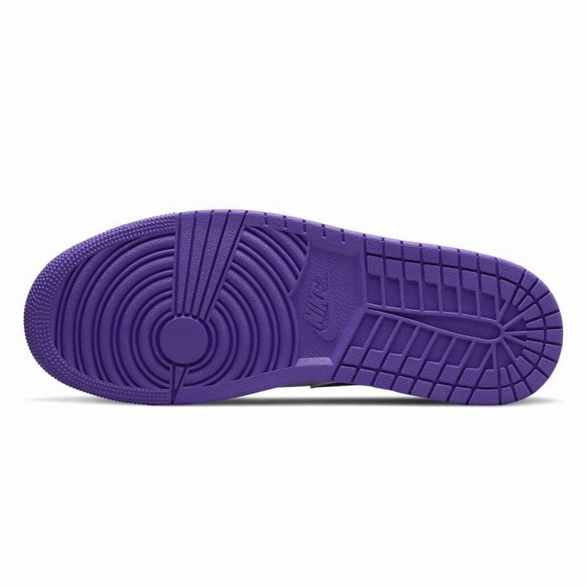 Air Jordan 1 Mid Iris White Black Purple Basketball Shoes