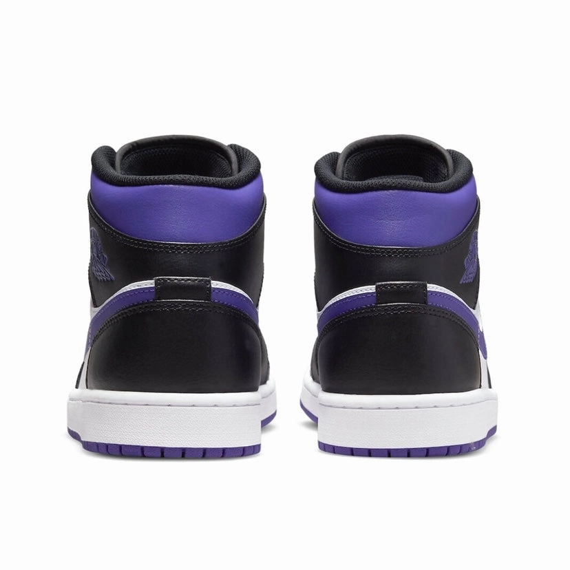 Air Jordan 1 Mid Iris White Black Purple Basketball Shoes