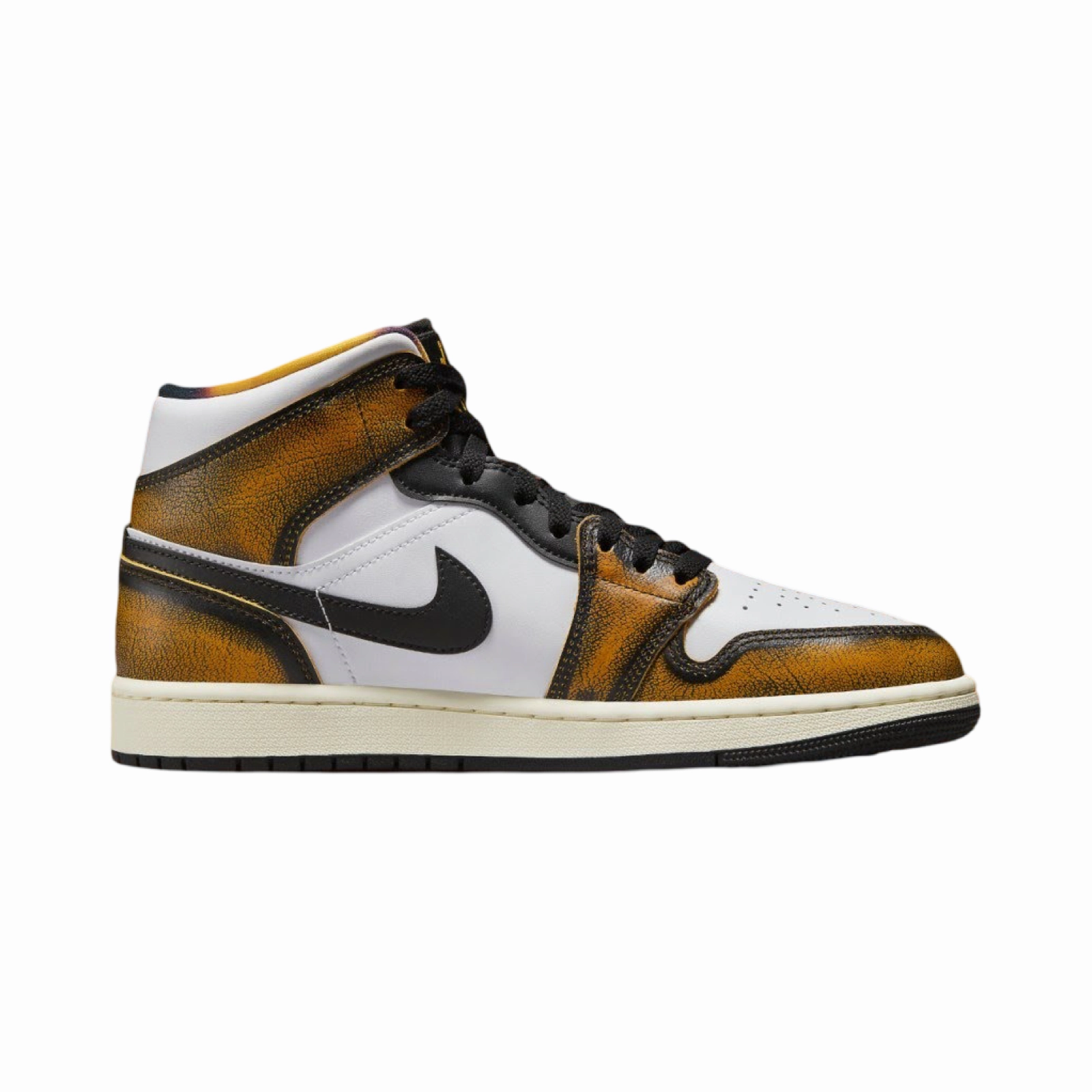 Air Jordan 1 Mid Orange Wear Away Basketball Shoes