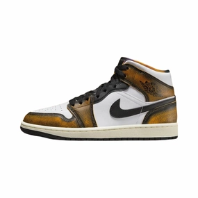 Air Jordan 1 Mid Orange Wear Away Air Jordan basketball shoes with classic look