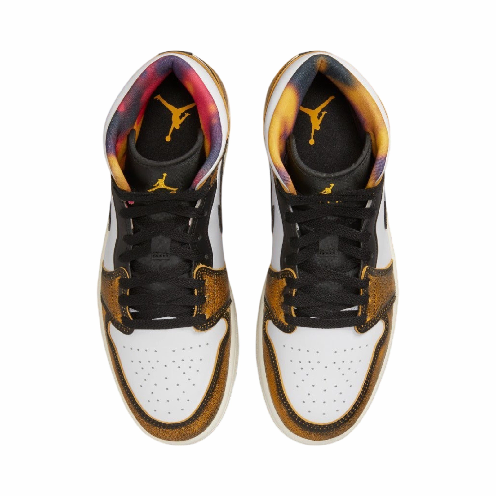 Air Jordan 1 Mid Orange Wear Away Basketball Shoes