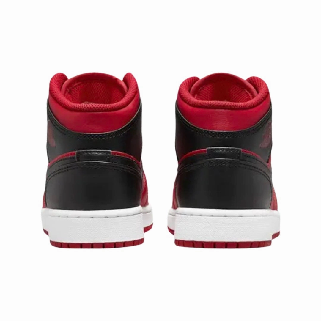 Air Jordan 1 Mid Reverse Bred Black Gym Red White Basketball Shoes