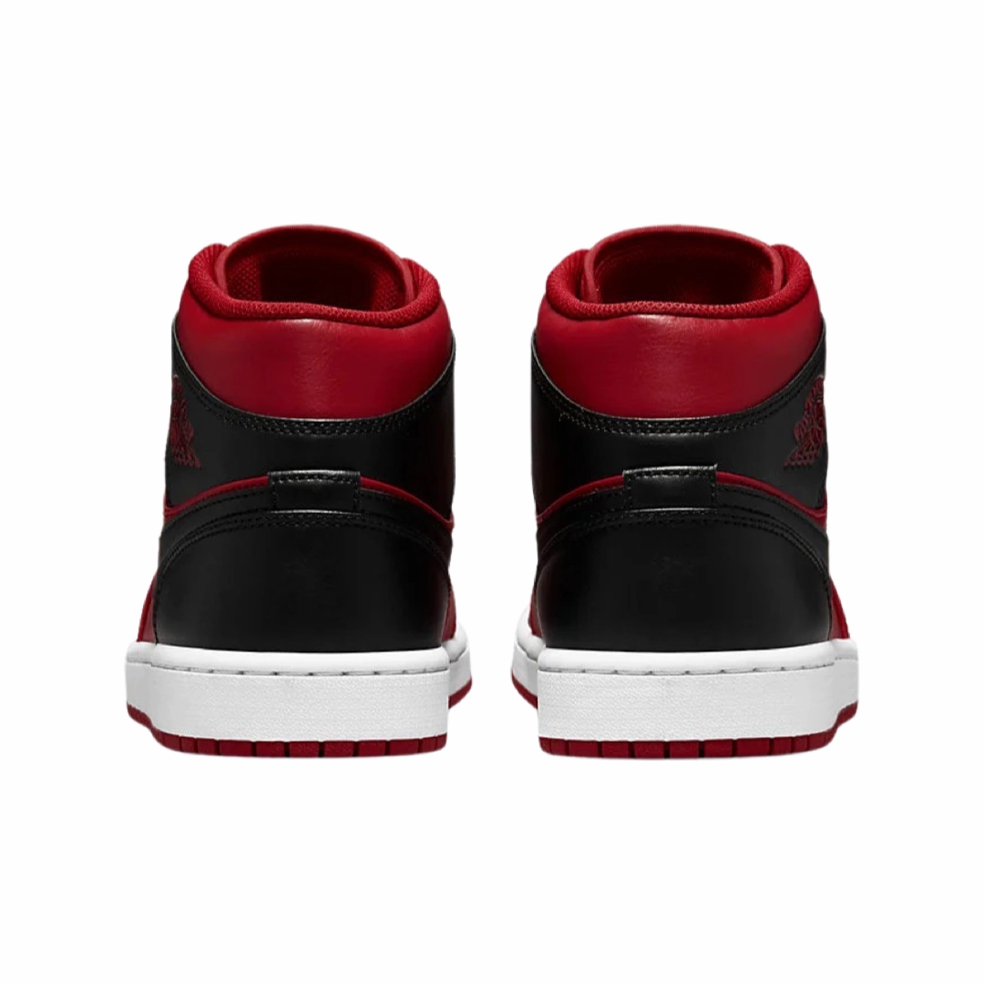 Air Jordan 1 Mid Reverse Bred Gym Red Black White Basketball Shoes
