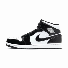 Air Jordan 1 Mid SE Carbon Fibre Black White Air Jordan retro sneakers for street style