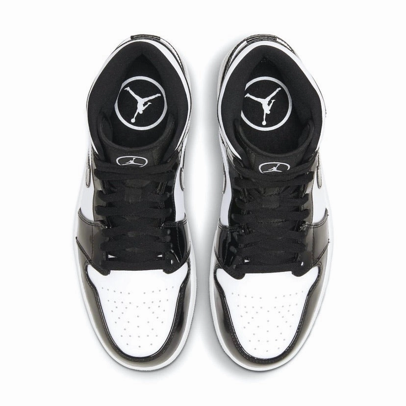 Air Jordan 1 Mid SE Carbon Fibre Black White Retro Sneakers