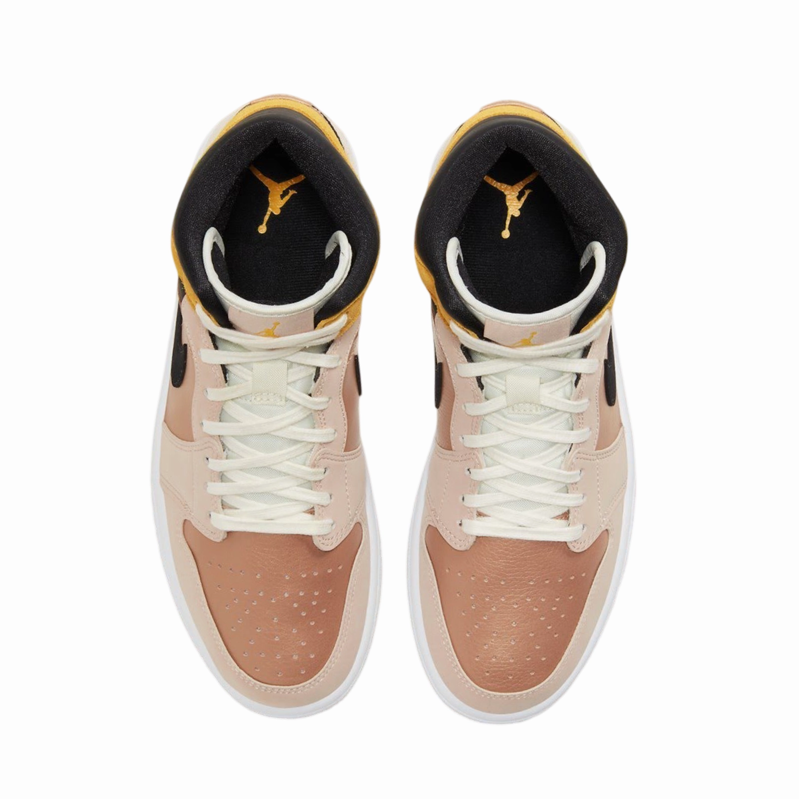 Air Jordan 1 Mid SE Particle Beige Black Basketball Shoes