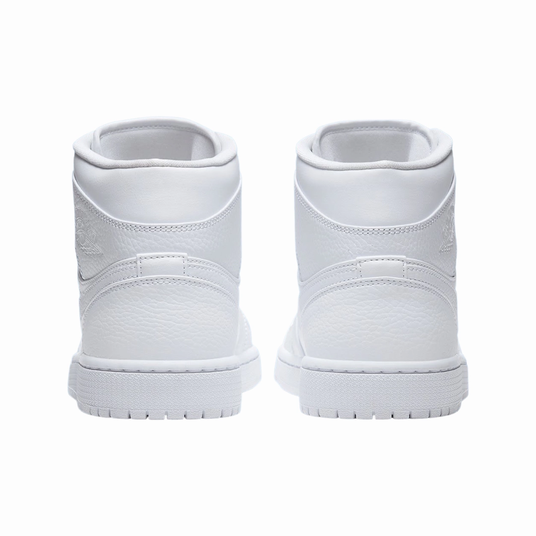 Air Jordan 1 Mid Triple White Basketball Shoes
