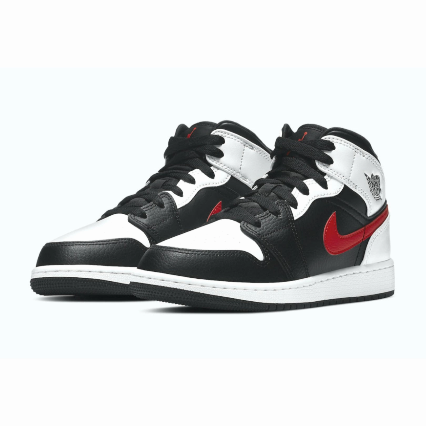 Air Jordan 1 Mid White Black Chile Red (GS) Air Jordan retro sneakers for street style