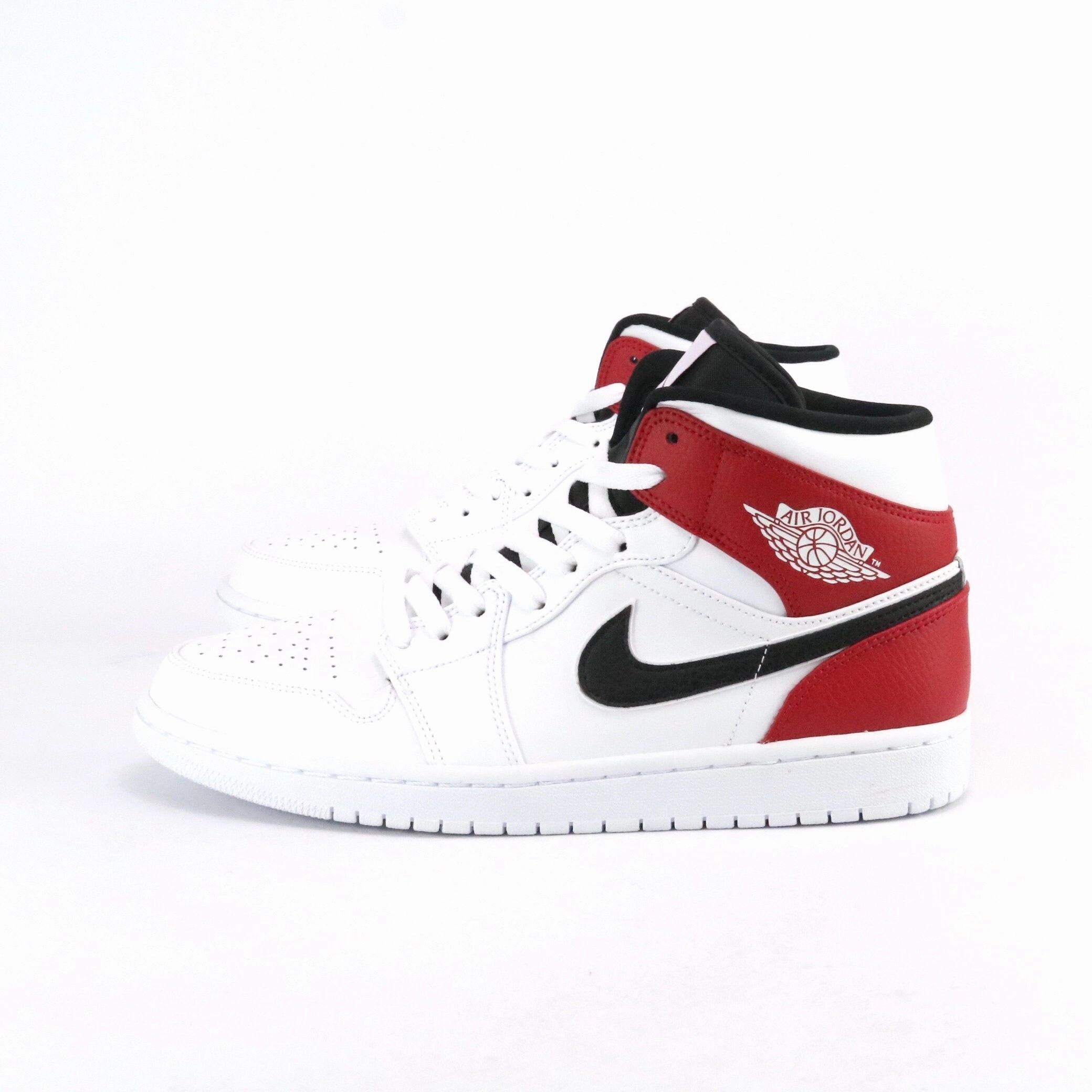 Air Jordan 1 Mid White Black Gym Red Retro Sneakers