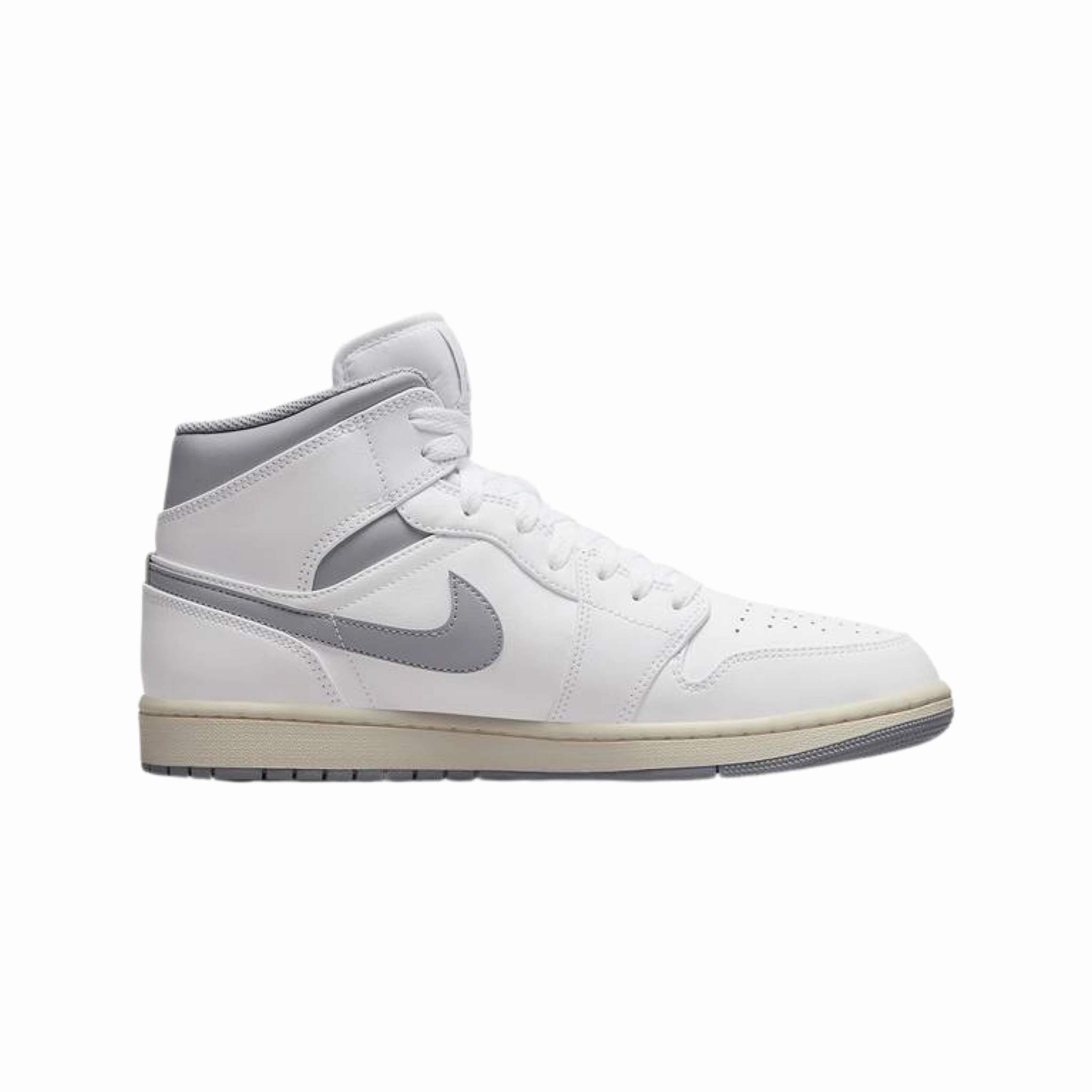 Air Jordan 1 Mid White Stealth Basketball Shoes
