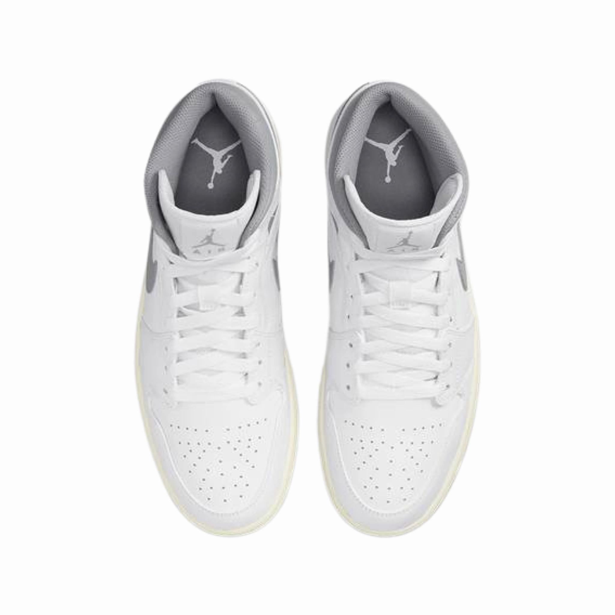 Air Jordan 1 Mid White Stealth Basketball Shoes