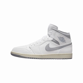 Air Jordan 1 Mid White Stealth Air Jordan basketball shoes with classic look