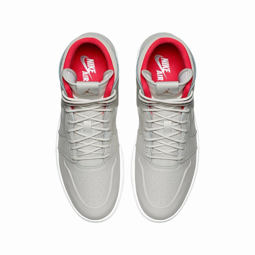 Air Jordan 1 Retro High Nouveau Pure Platinum Bright Crimson Basketball Shoes