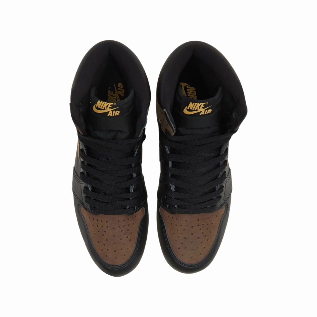 Air Jordan 1 Retro High OG Black Metallic Gold Palomino Basketball Shoes