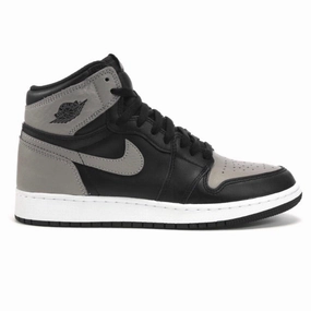 Air Jordan 1 Retro High OG GS Shadow Black Grey White Air Jordan retro sneakers for street style