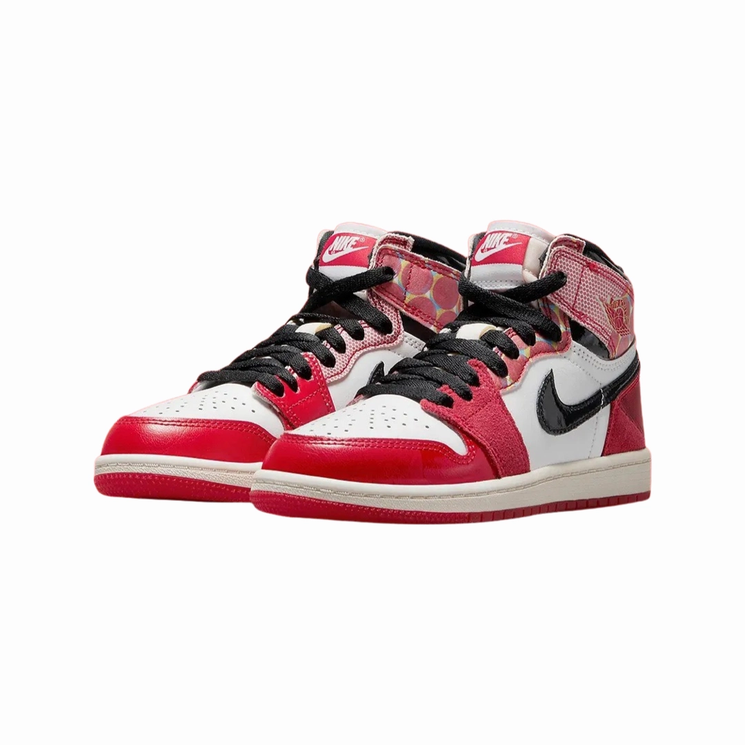 Air Jordan 1 Retro High OG SP GS Spider Verse "Next Chapter" University Red Black White Basketball Shoes